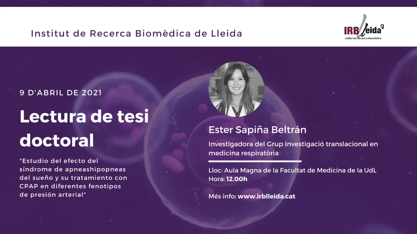 Doctoral thesis reading - Staff #IRBLleida