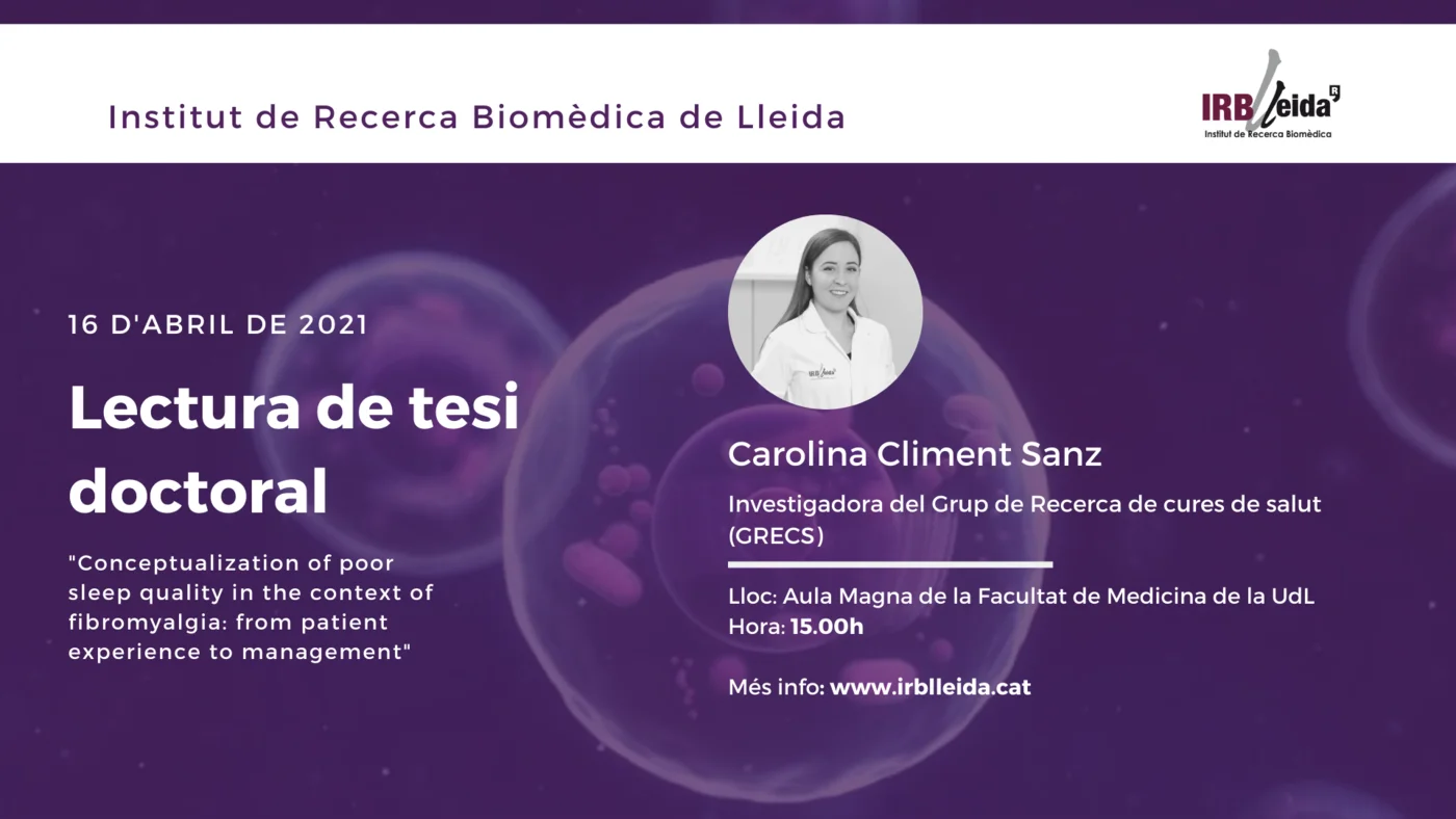 Lectura de tesi doctoral - Personal #IRBLleida