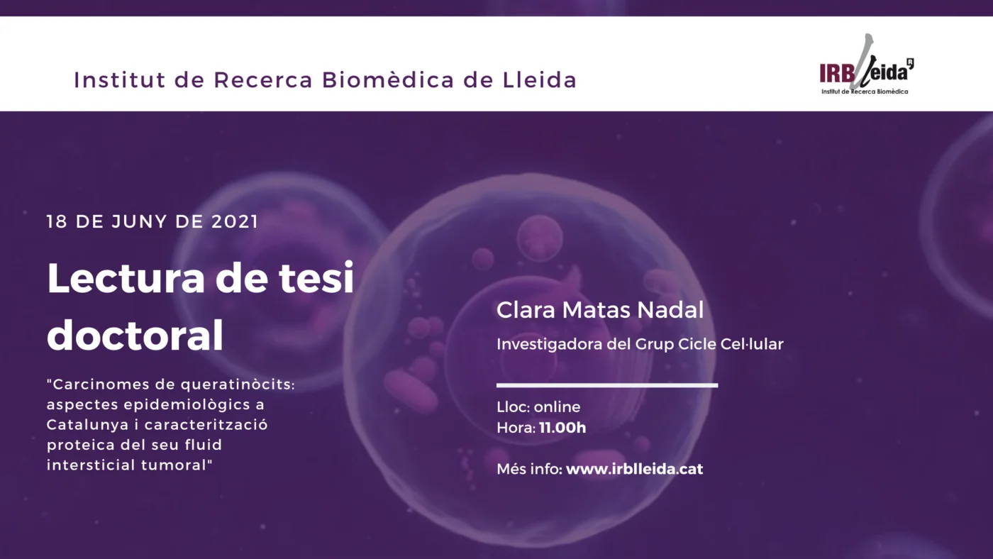 Doctoral thesis reading - Staff #IRBLleida