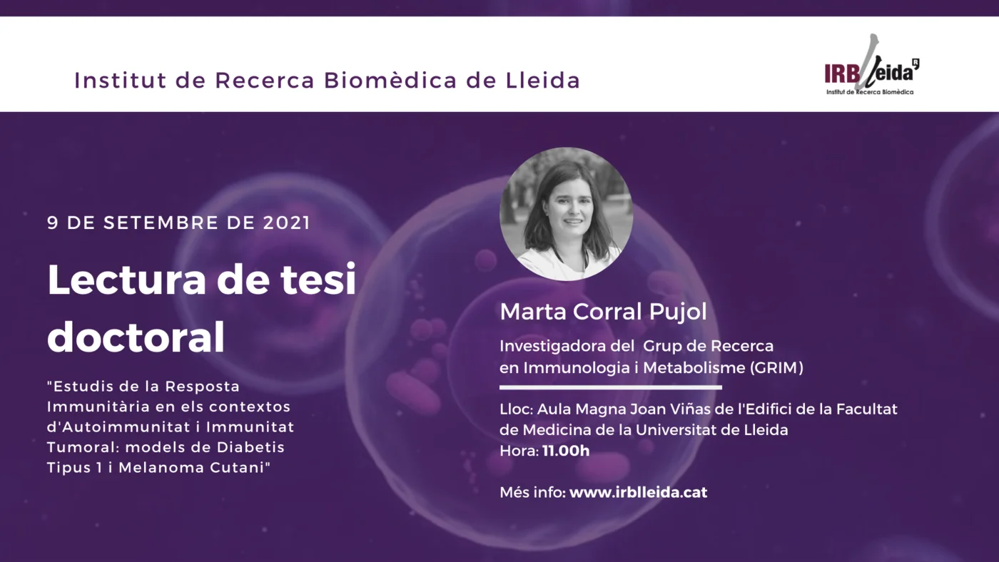 Doctoral thesis reading - Staff #IRBLleida