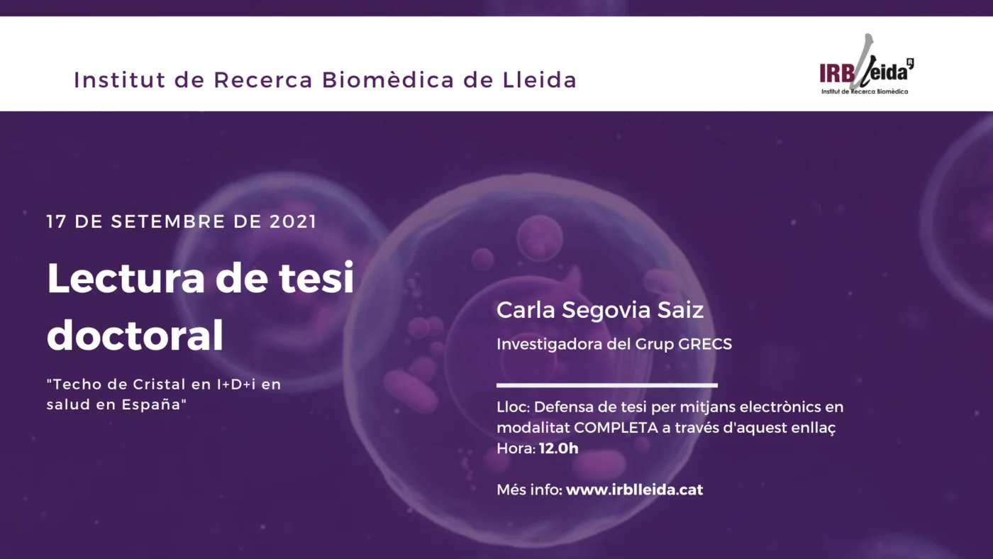 Lectura de tesis doctoral - Personal #IRBLleida