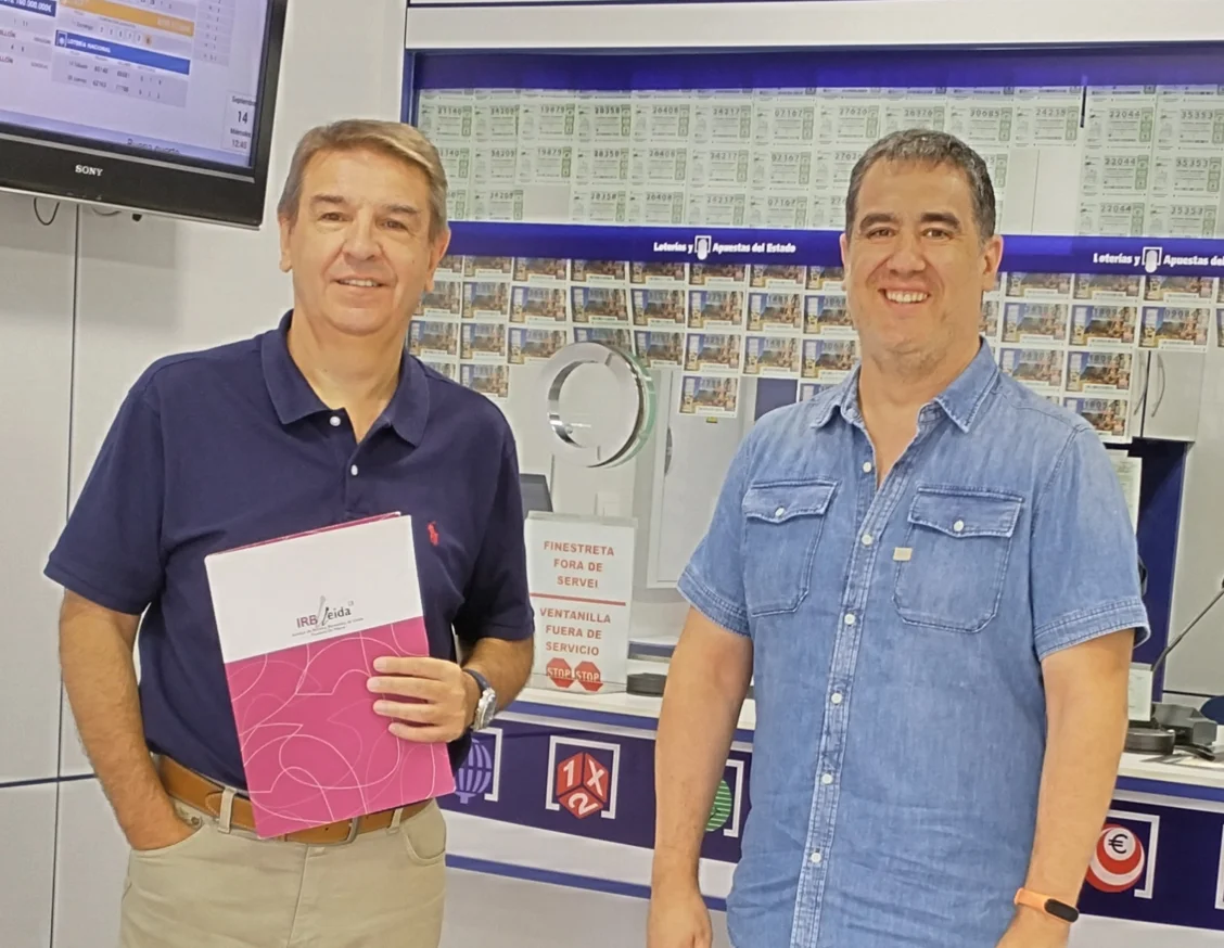 The Lottery Administration Nº 1 of Lleida Rosa de Ponent renews its collaboration with IRBLleida