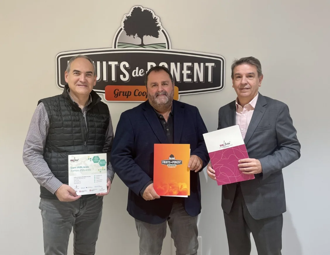 Fruits de Ponent renews its collaboration with IRBLleida 