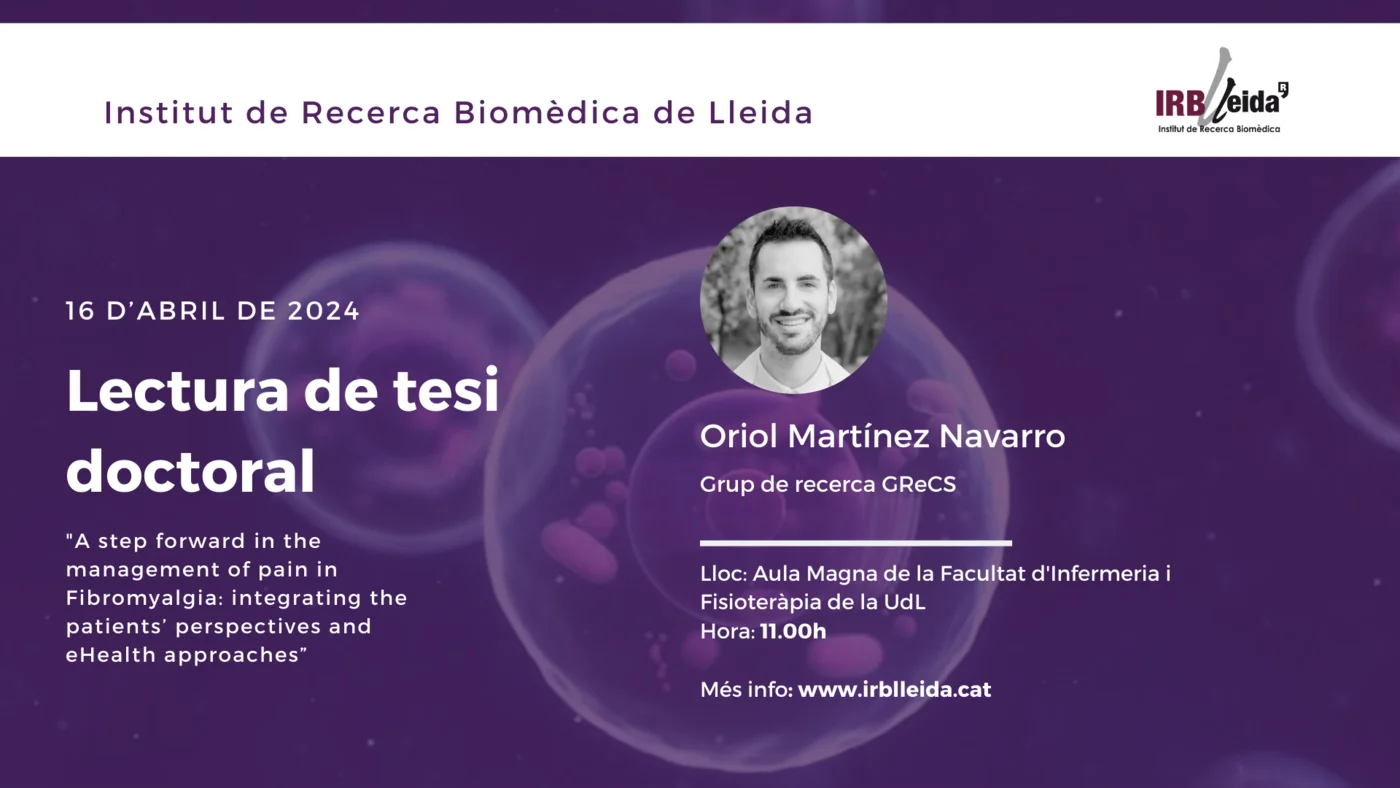 Doctoral thesis reading - Staff #IRBLleida
