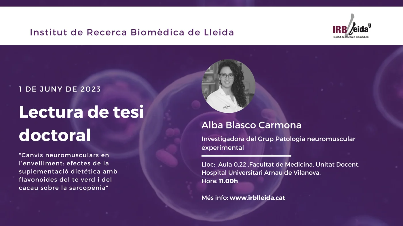 Doctoral thesis reading - Staff #IRBLleida