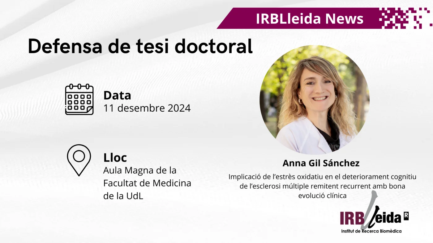 Doctoral thesis reading - Staff #IRBLleida