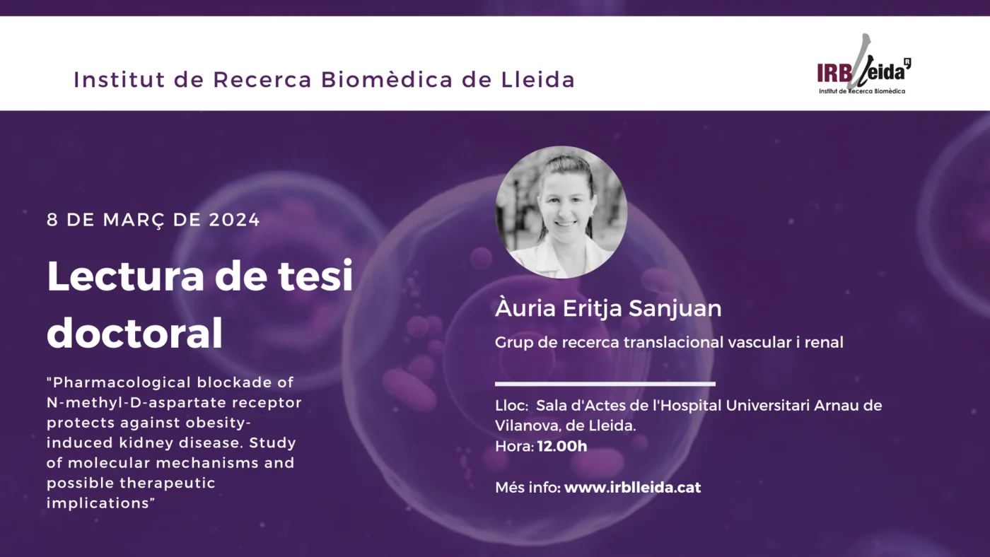 Doctoral thesis reading - Staff #IRBLleida