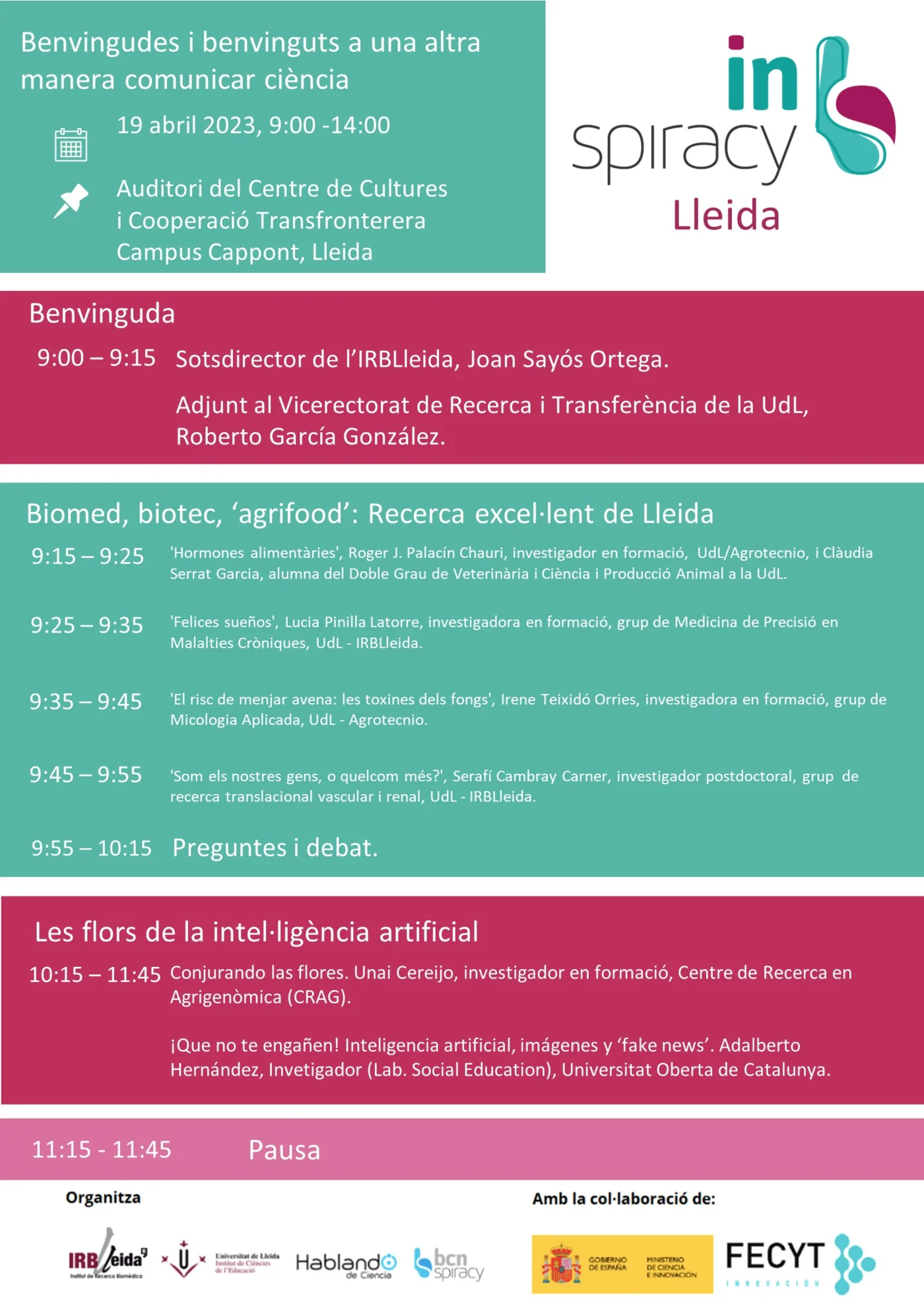 Vuelve #InspiracyLleida, otra manera comunicar ciencia