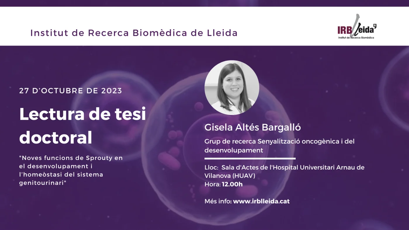 Lectura de tesis doctoral - Personal #IRBLleida