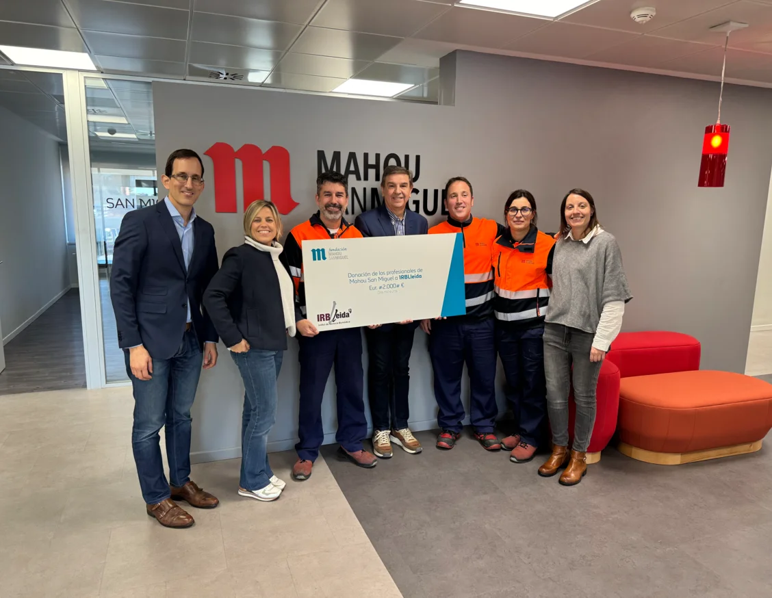 The Mahou San Miguel Foundation renews its collaboration with IRBLleida with a contribution of €2,000