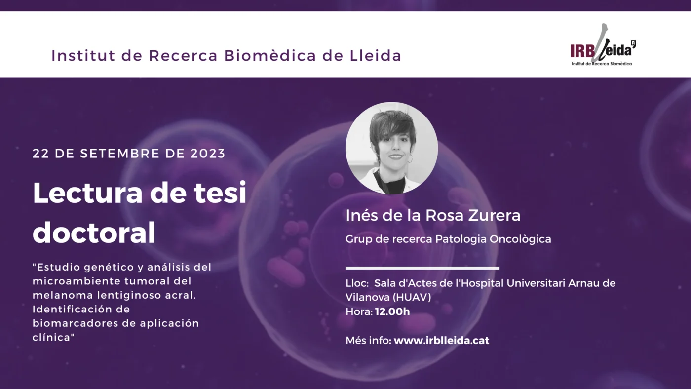 Doctoral thesis reading - Staff #IRBLleida