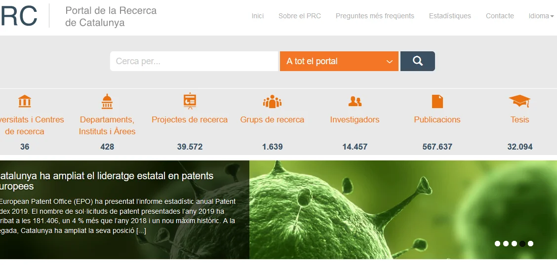 IRBLleida joins the Portal de la Recerca de Catalunya (PRC) to promote the researchers projects