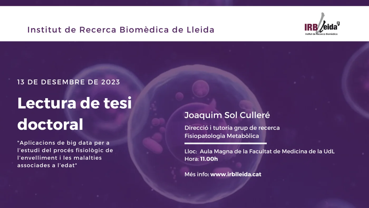 Lectura de tesis doctoral - Personal #IRBLleida