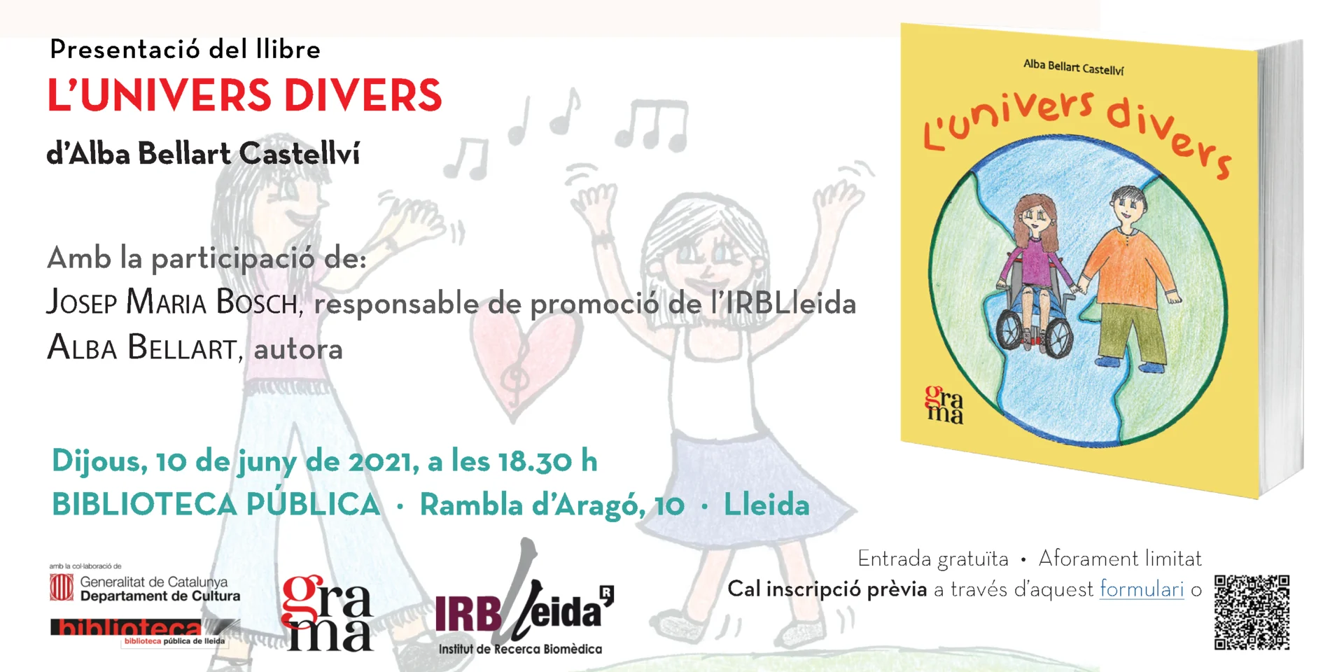 Presentació del llibre 'L'univers divers' sobre malalties minoritàries a la Biblioteca Pública de Lleida
