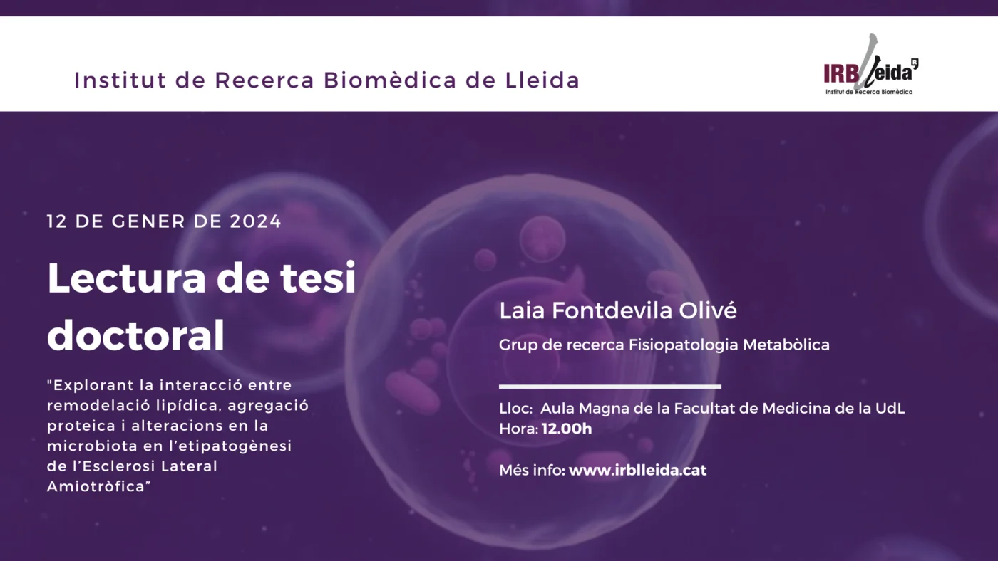 Doctoral thesis reading - Staff #IRBLleida