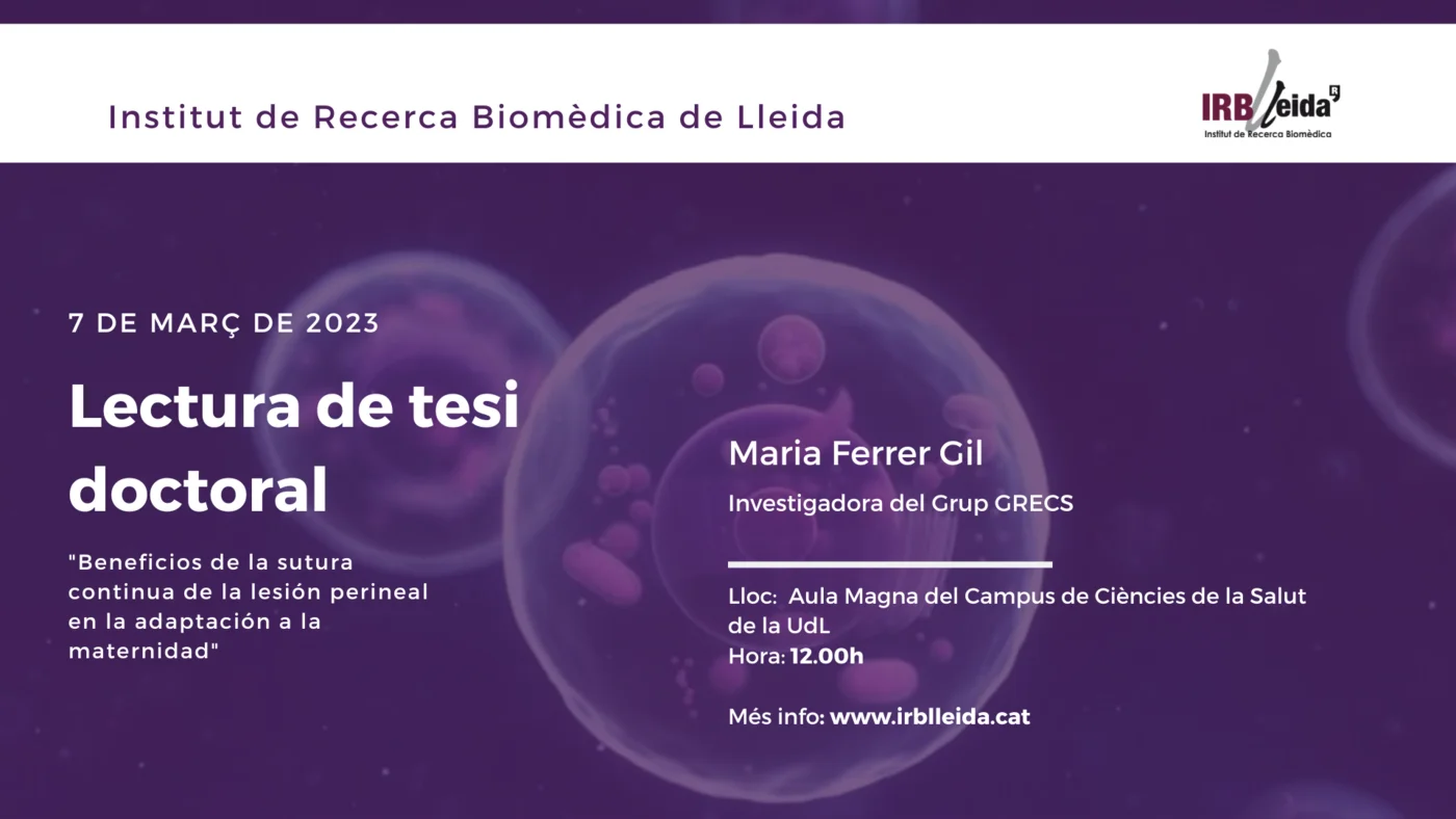 Doctoral thesis reading - Staff #IRBLleida