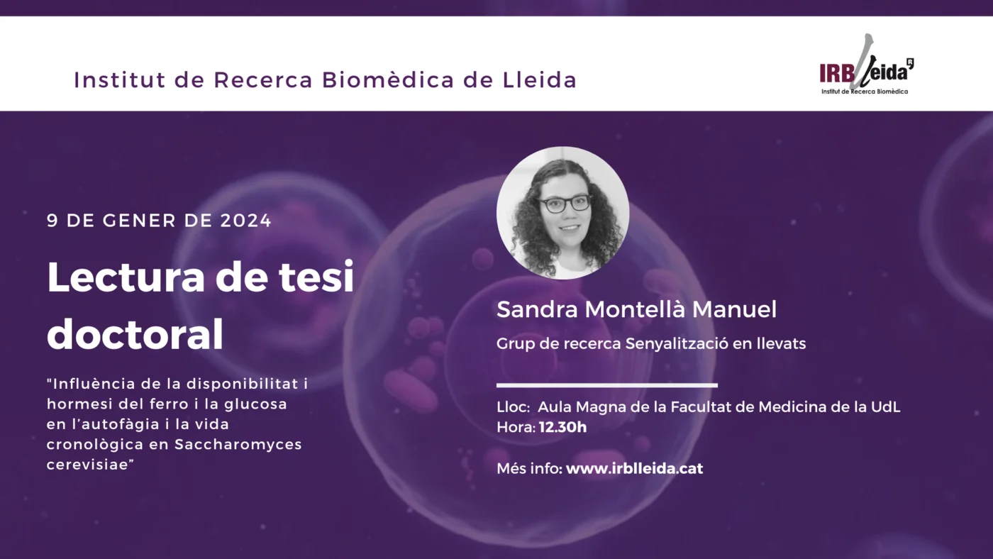 Doctoral thesis reading - Staff #IRBLleida