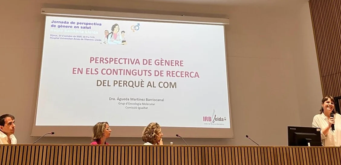 The IRBLleida Equality Commission, at the Conference on Gender Perspective in Health in the Lleida Health Region