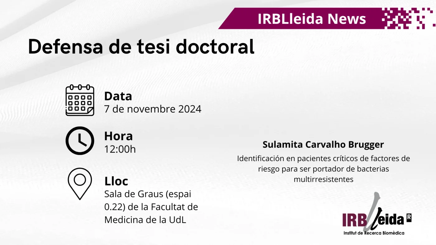 Lectura de tesi doctoral - Personal #IRBLleida