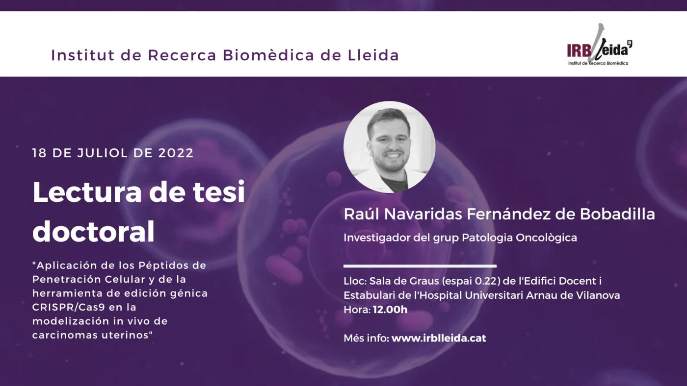 Lectura de tesi doctoral - Personal #IRBLleida