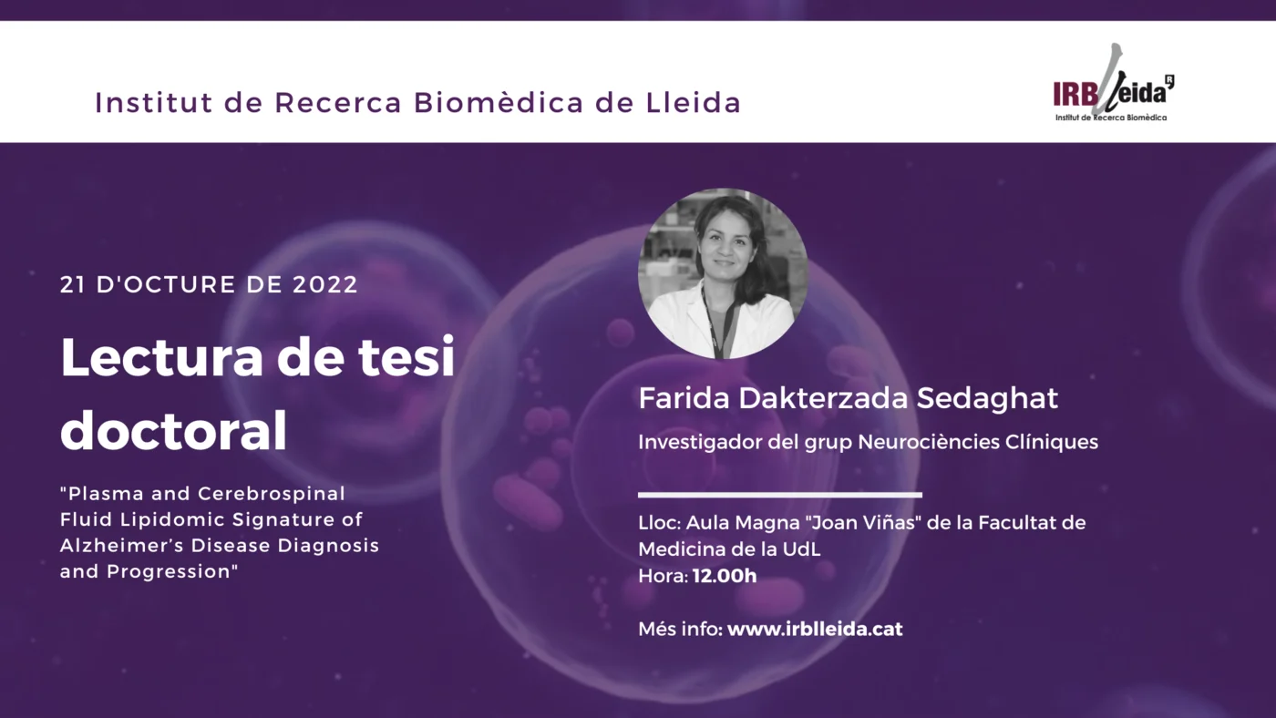 Lectura de tesi doctoral - Personal #IRBLleida