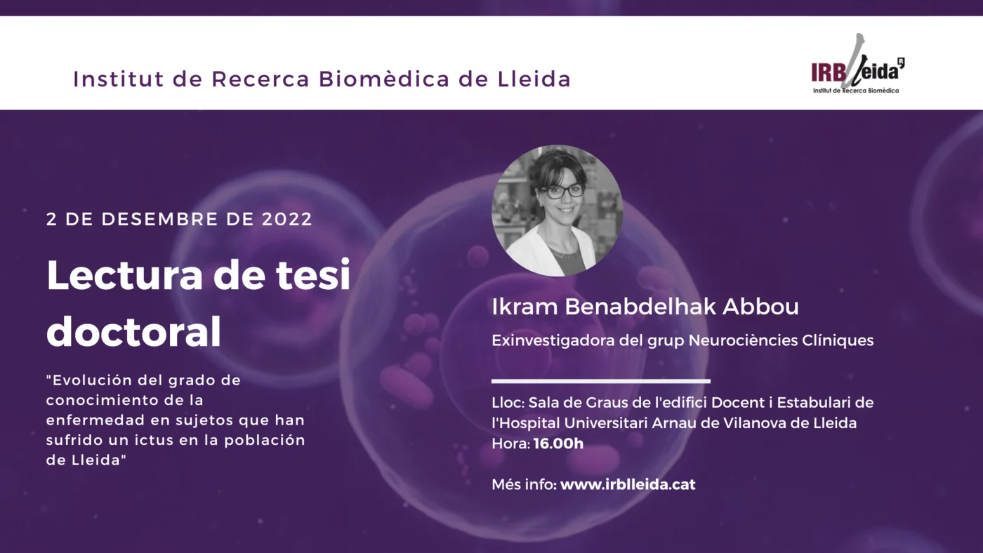 Lectura de tesis doctoral - Personal #IRBLleida
