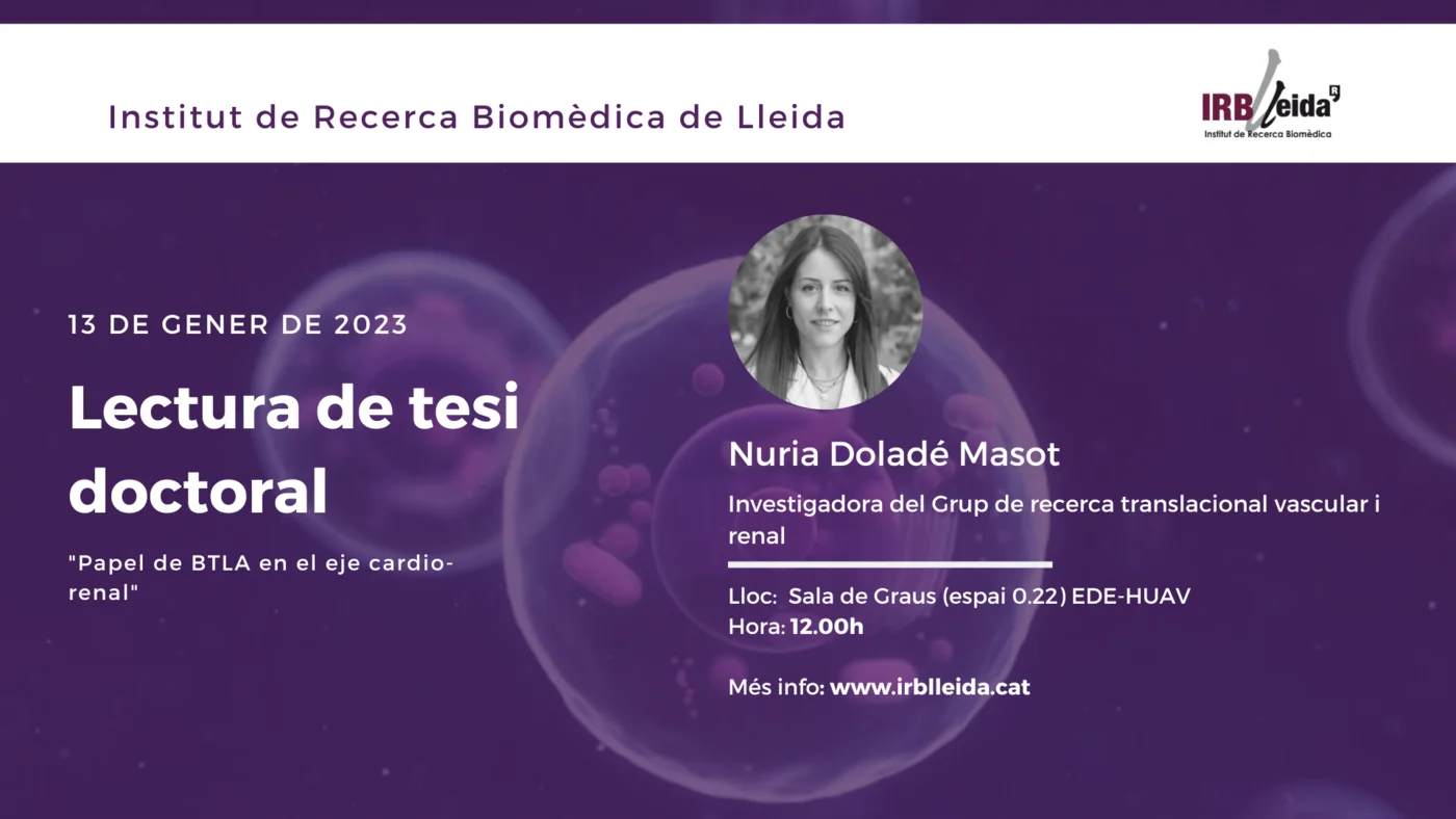 Doctoral thesis reading - Staff #IRBLleida