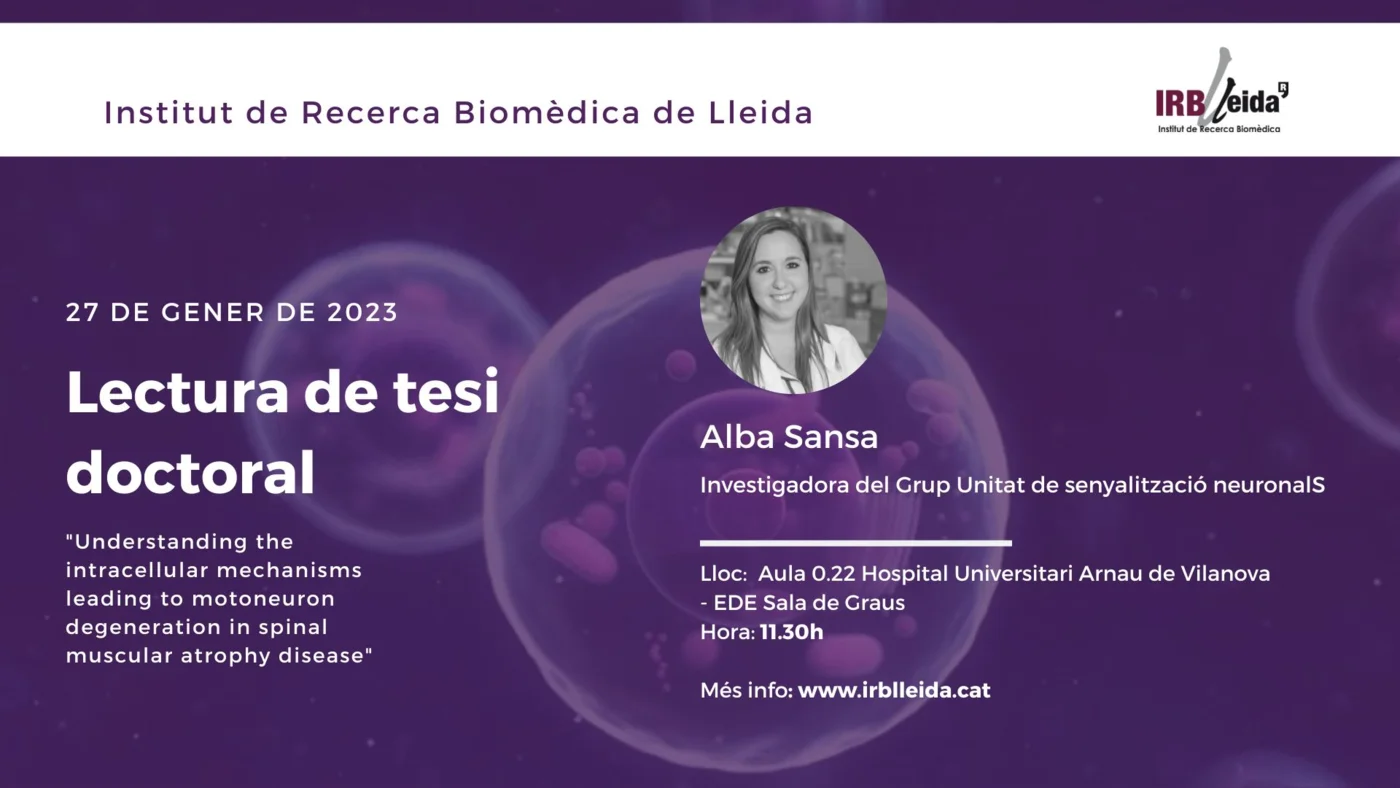 Doctoral thesis reading - Staff #IRBLleida