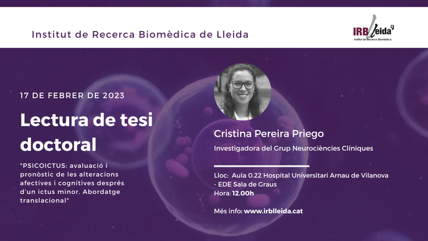 Doctoral thesis reading - Staff #IRBLleida