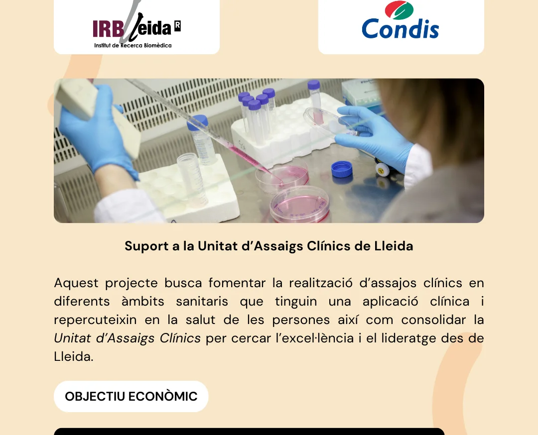 Start of the Solidarity Round 2025 campaign by Condis supermarkets for IRBLleida