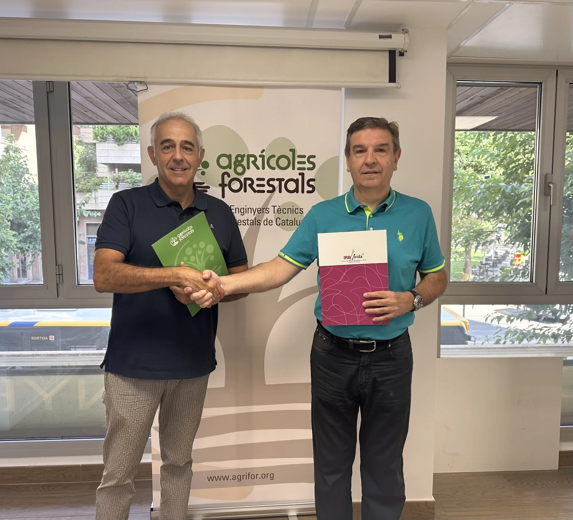 El Col·legi d’Enginyers Tècnics Agrícoles i Forestals de Catalunya (Delegació de Lleida) renova la col·laboració amb l'IRBLleida